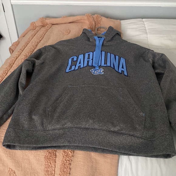 Champion UNC Carolina Grey Hoodie Sweatshirt Large - Picture 2 of 3